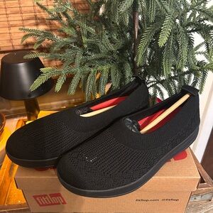 Fitflop Black Knit Flats